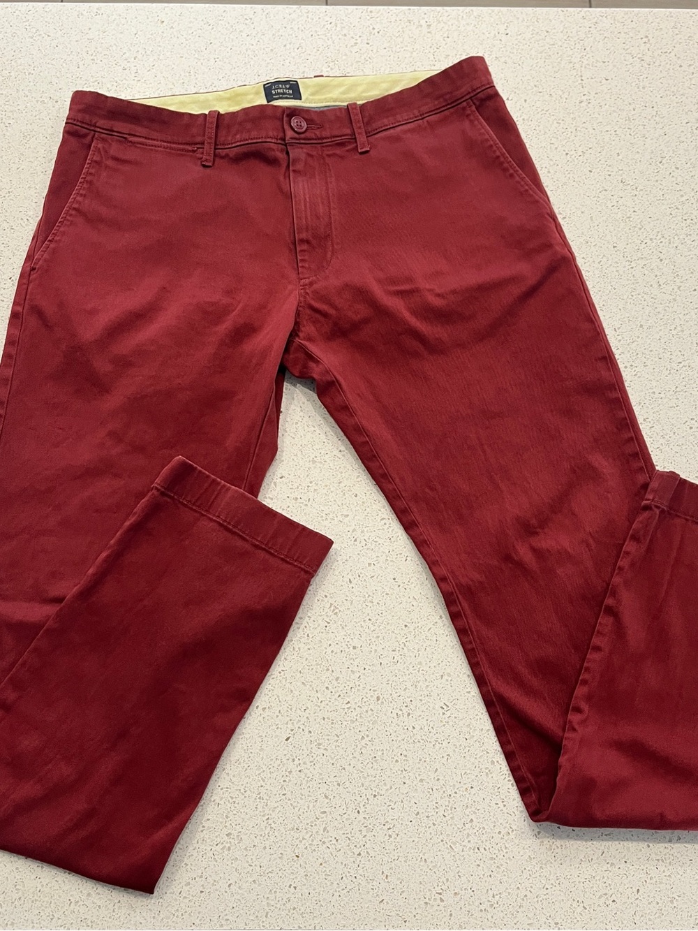 J. Crew Cranberry-Burgundy Red Chinos - Straight Fit - style 484 - sz 33x34